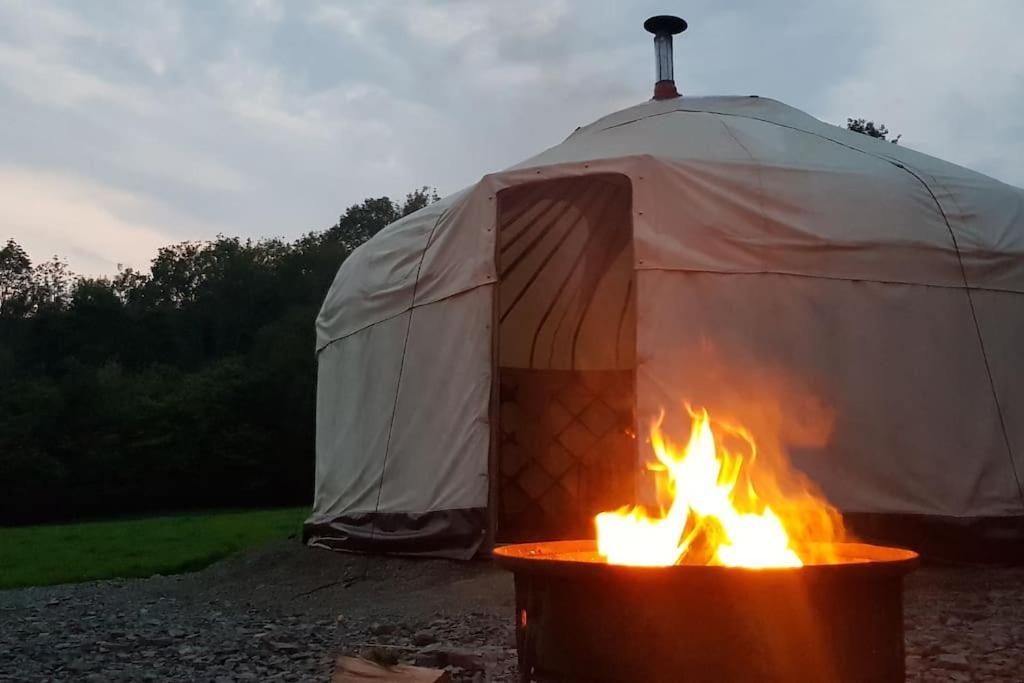 Hotel Bronfelen Yurt à Cynghordy Extérieur photo
