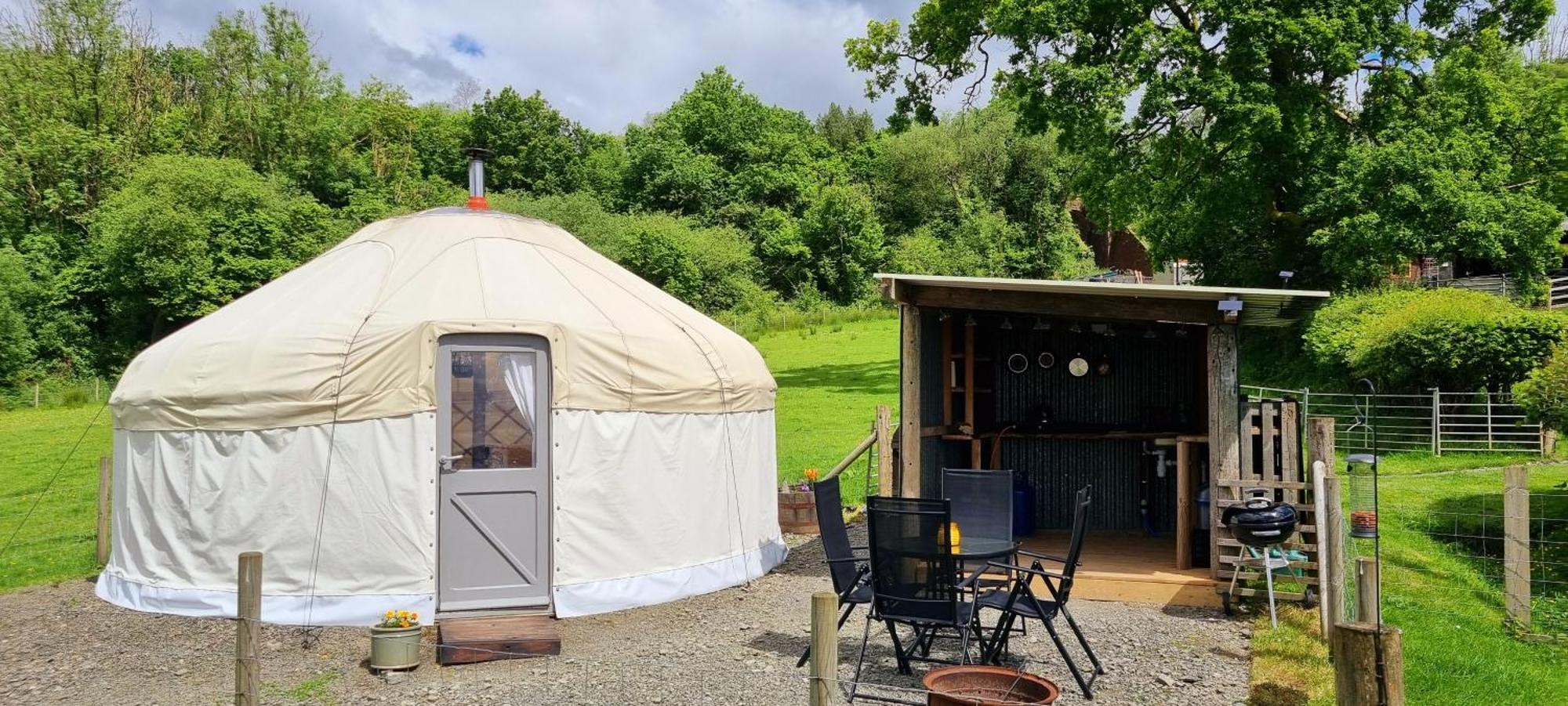 Hotel Bronfelen Yurt à Cynghordy Extérieur photo
